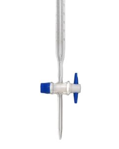 "Burettes - Glass Key Capacity 25ml Sub. Div.0.10ml Tolerance ± 0.10ml class-B White graduations"