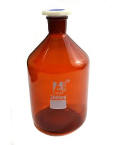 Bottle Reagent, Amber colour, narrow mouth with acid proof polypropylene stopper 2000ml., socket size 34/35
