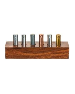 6pc Specific Heat Cylinders Set - Copper, Lead, Brass, Zinc, Iron & Aluminum - For Specific Heat Experiments
