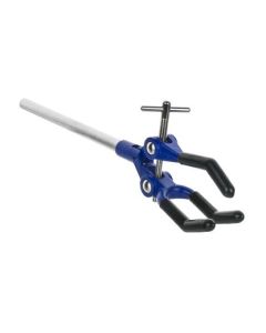 3 Finger Extension Clamp on Stainless Steel Rod - 3.4" Max Opening