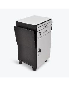 38" Mobile AV Presentation Station Cart with Locking Cabinet