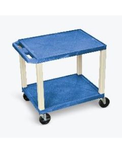 26"H AV Cart - 2 Shelf, Electric - Putty Leg