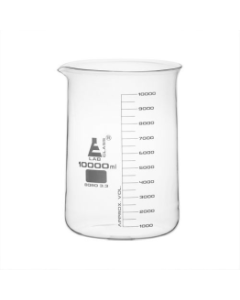 Beaker Low form, with spout made of borosilicate glass, graduated, 10000ml.