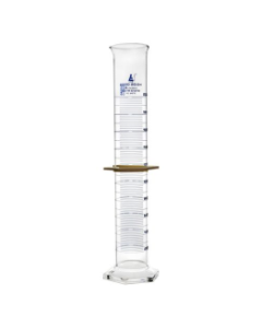 Cylinder Measuring Graduated, cap. 2000ml., class 'A', Hex. base with spout, borosilicate glass, Blue Graduation