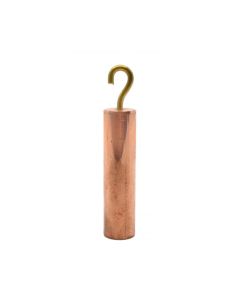 Specific Gravity Cylinder with Hook, Copper - 2" x 0.5" - For Density Investigation, Specific Gravity & Specific Heat Experiments - Eisco Labs