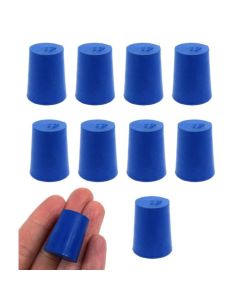 Solid blue neoprene stoppers: Bottom 17mm Top 20mm Length 26mm Made from long lasting neoprene rub
