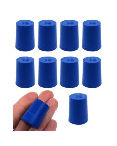 Solid blue neoprene stoppers: Bottom 18mm Top 21mm Length 26mm Made from long lasting neoprene rub