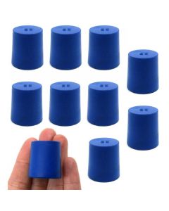 Solid blue neoprene stoppers: Bottom 23mm Top 26mm Length 28mm Made from long lasting neoprene rub