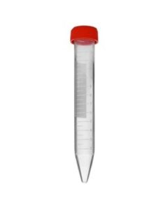 Polypropylene Conical Centrifuge Tubes, 15 ml -Pack of 50 - 1ml Clear Graduations, Non-Erasable Labeling Area - Eisco Labs
