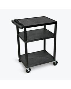 34"H AV Cart - Three Shelves, Electric