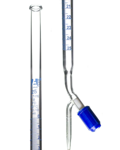 Burettes - PTFE Rotaflow stopcock, capacity 25ml, Sub. Div. 0.10ml Tolerance ± 0.10ml, class 'B'